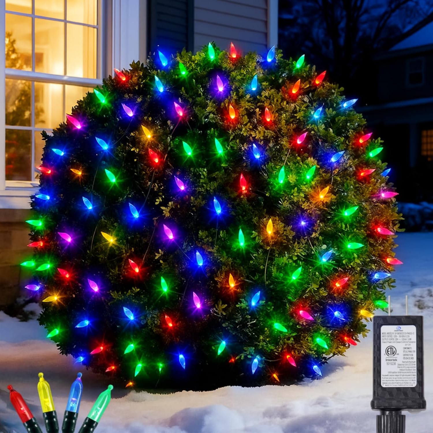 Outdoor Lighting Waterproof - ไฟตาข่ายคริสต์มาส LED กลางแจ้งแบบเชื่อมต่อได้, 240 ดวง LED,