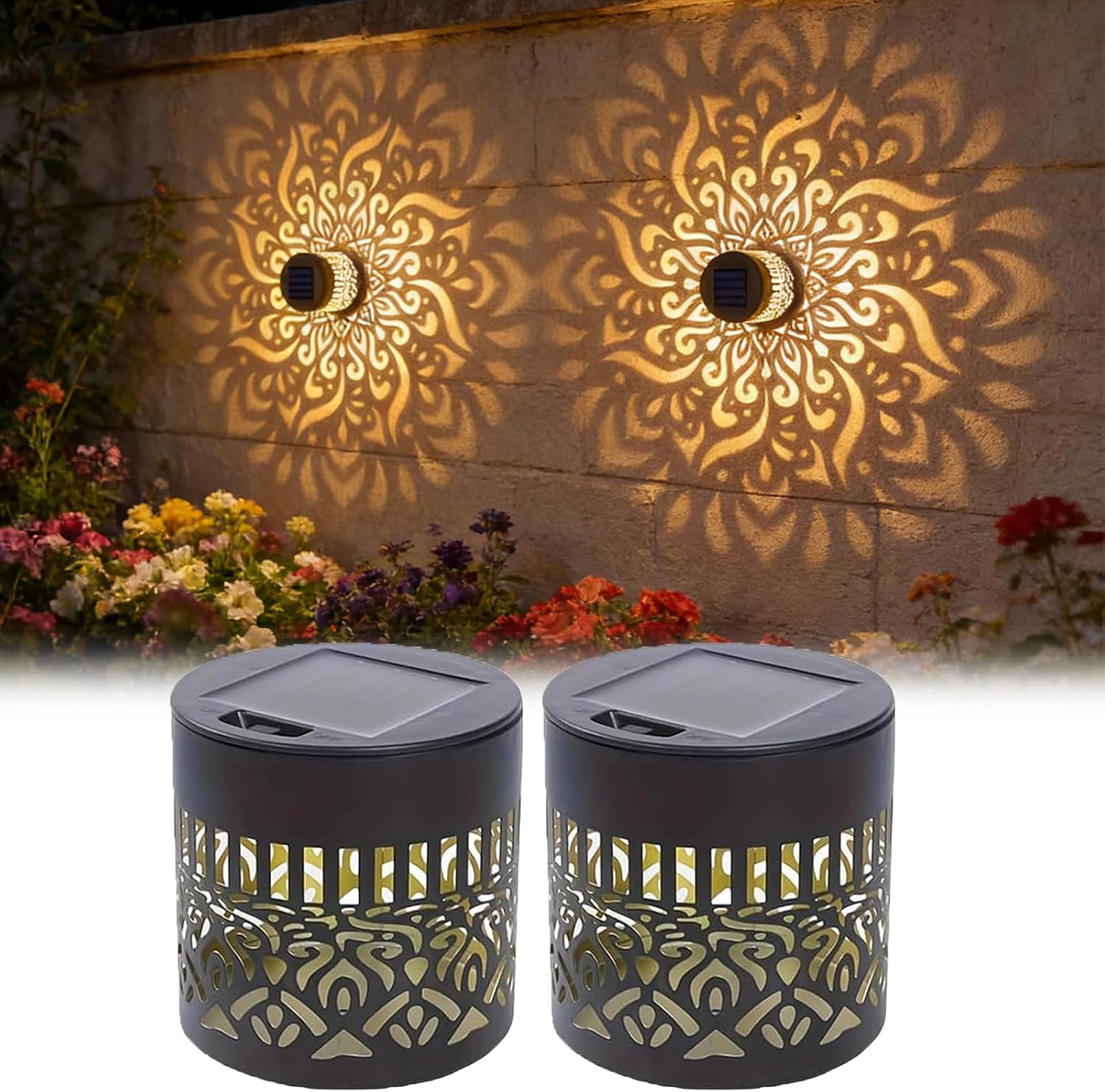 Outdoor Lighting Ip65 - ชุดโคมไฟสวนพลังงานแสงอาทิตย์ 2 ชิ้น ทนทานระดับ IP65 โคมไฟ