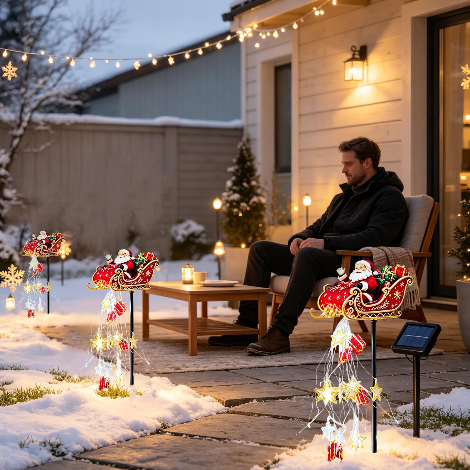 2026 ของขวัญใหม่ รถเลื่อนซานต้ - Outdoor Lighting Effects บทวิจารณ์และราคา