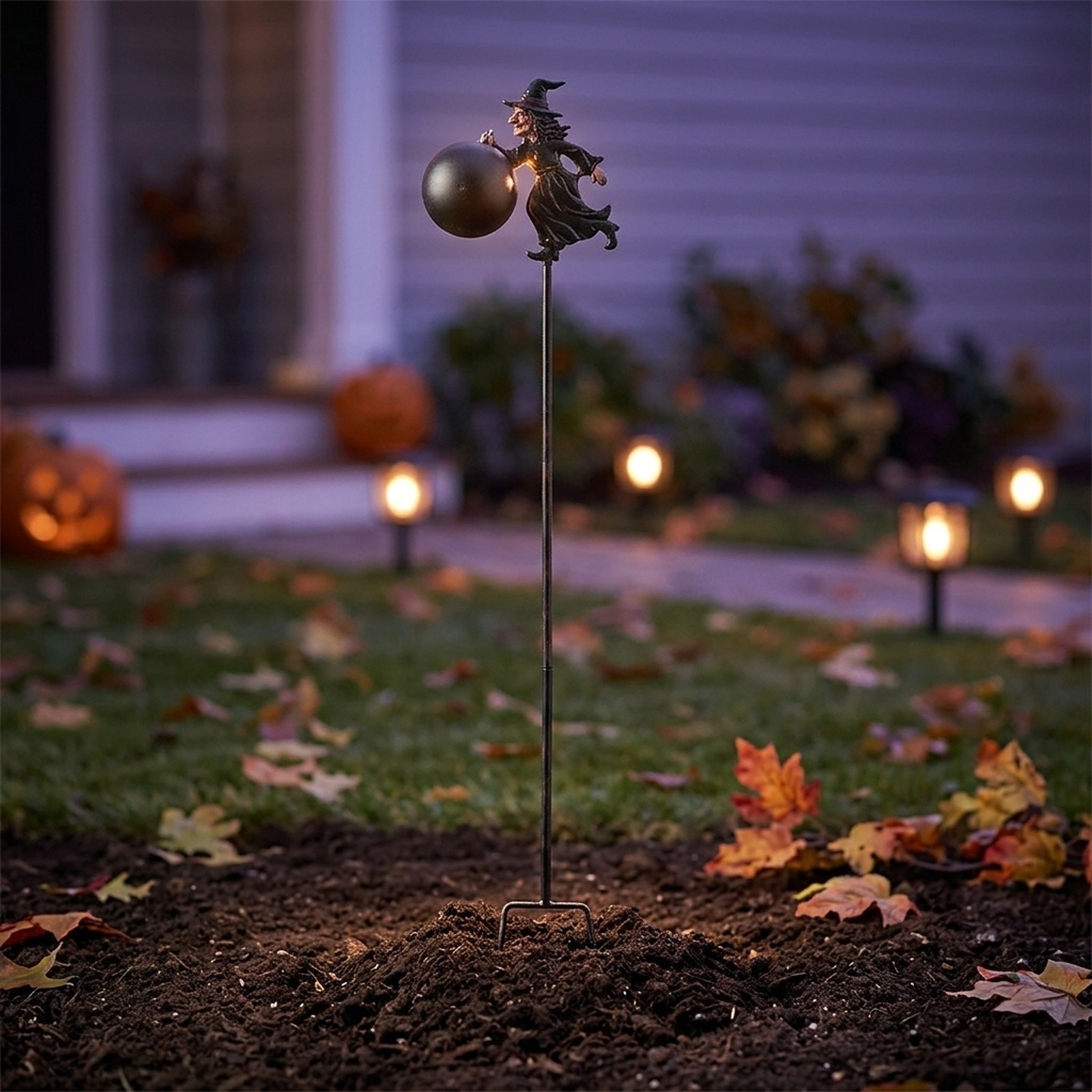 โคมไฟสวนรูปหม้อของแม่มดฮาโลวีน - Outdoor Lighting Pathway บทวิจารณ์และราคา
