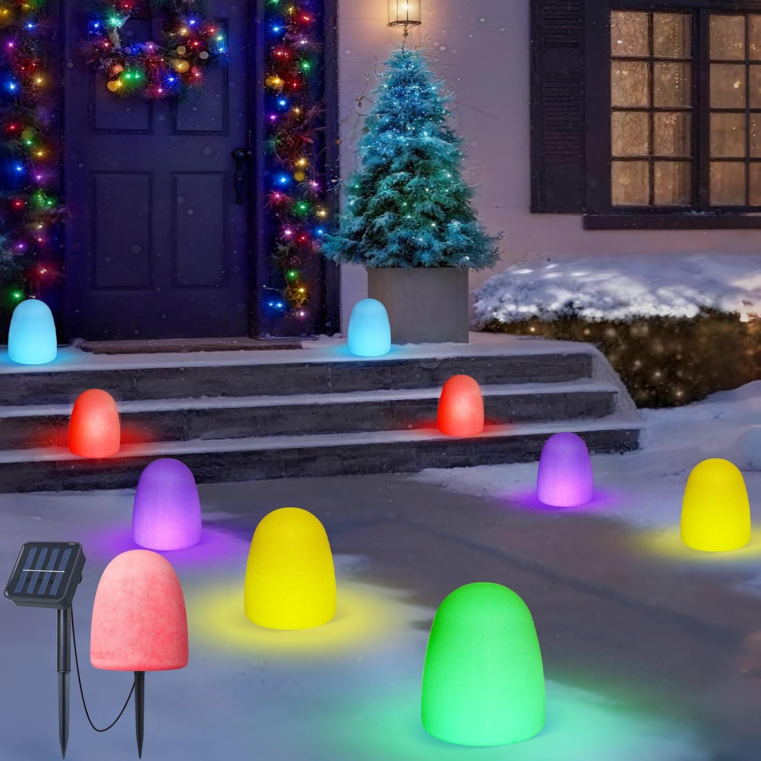 ไฟโซลาร์เซลล์หลากสีสำหรับทางเด - Outdoor Lighting Pathway บทวิจารณ์และราคา