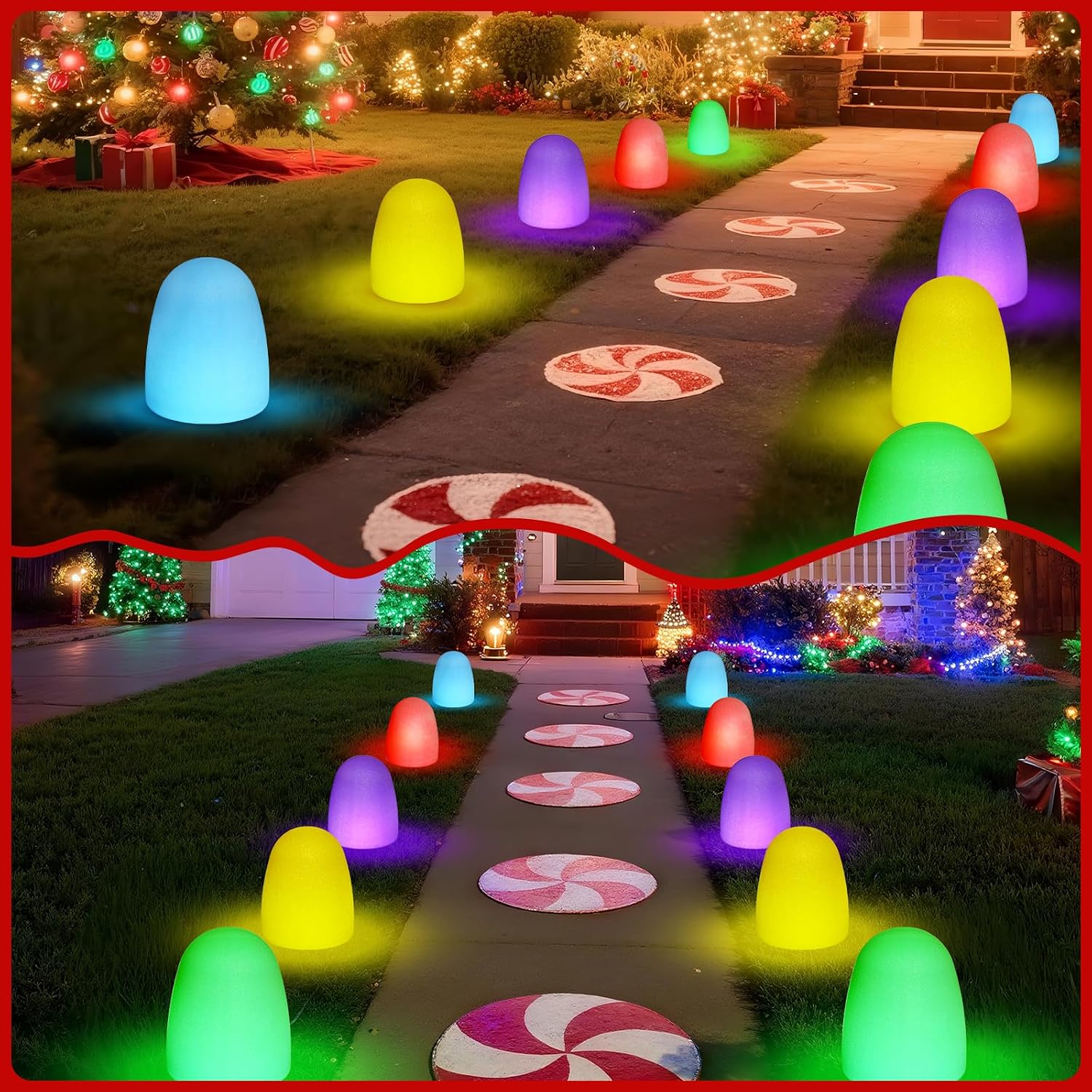 ไฟโซลาร์เซลล์หลากสีสำหรับทางเด - Outdoor Lighting Pathway บทวิจารณ์และราคา
